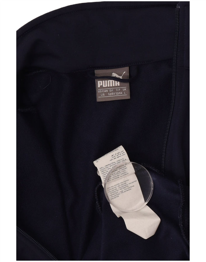 PUMA Chaqueta superior de chándal con gráfico para hombre Poliéster azul marino grande