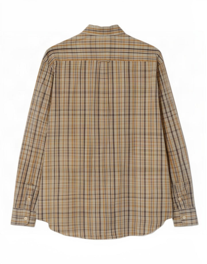 Camisa Barbour Hombre Cuadros Beige Grande