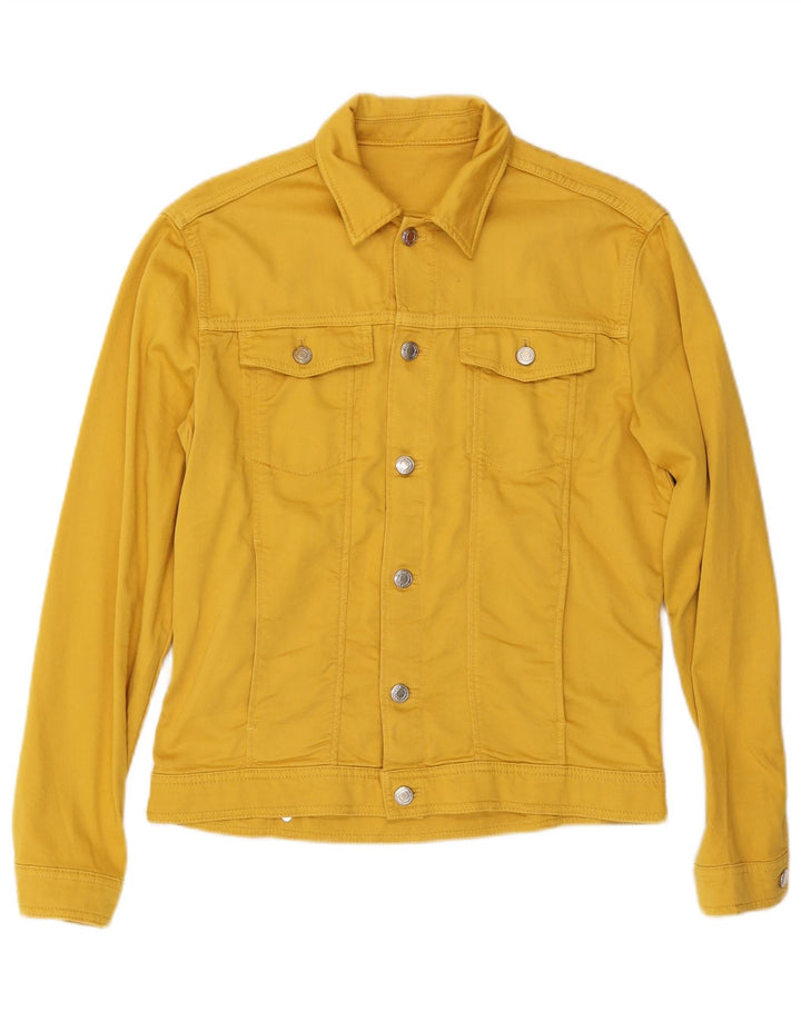 Zara - Chaqueta vaquera para hombre, talla 36, algodón amarillo pequeño