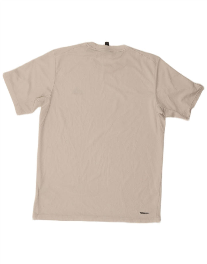 Adidas Hombre Aeroready Camiseta Top Medio Blanco Poliéster
