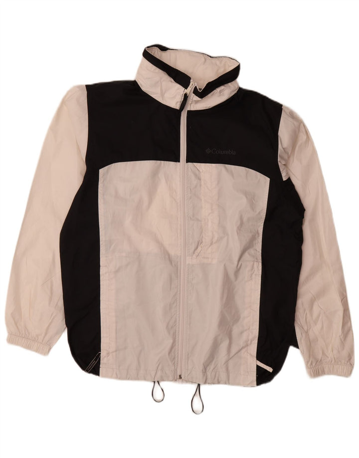 Columbia Chubasquero con capucha para hombre ES 38 Medio Blanco Colorblock Poliéster