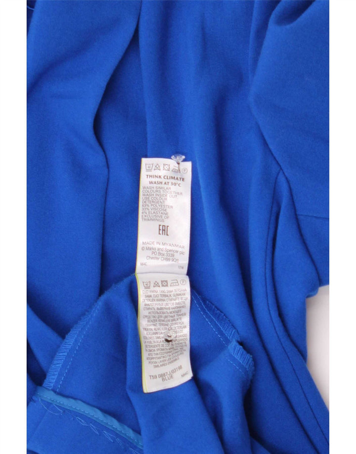 Marks & Spencer Chaqueta tipo blazer abierta de manga 3/4 para mujer UK 40 Azul medio