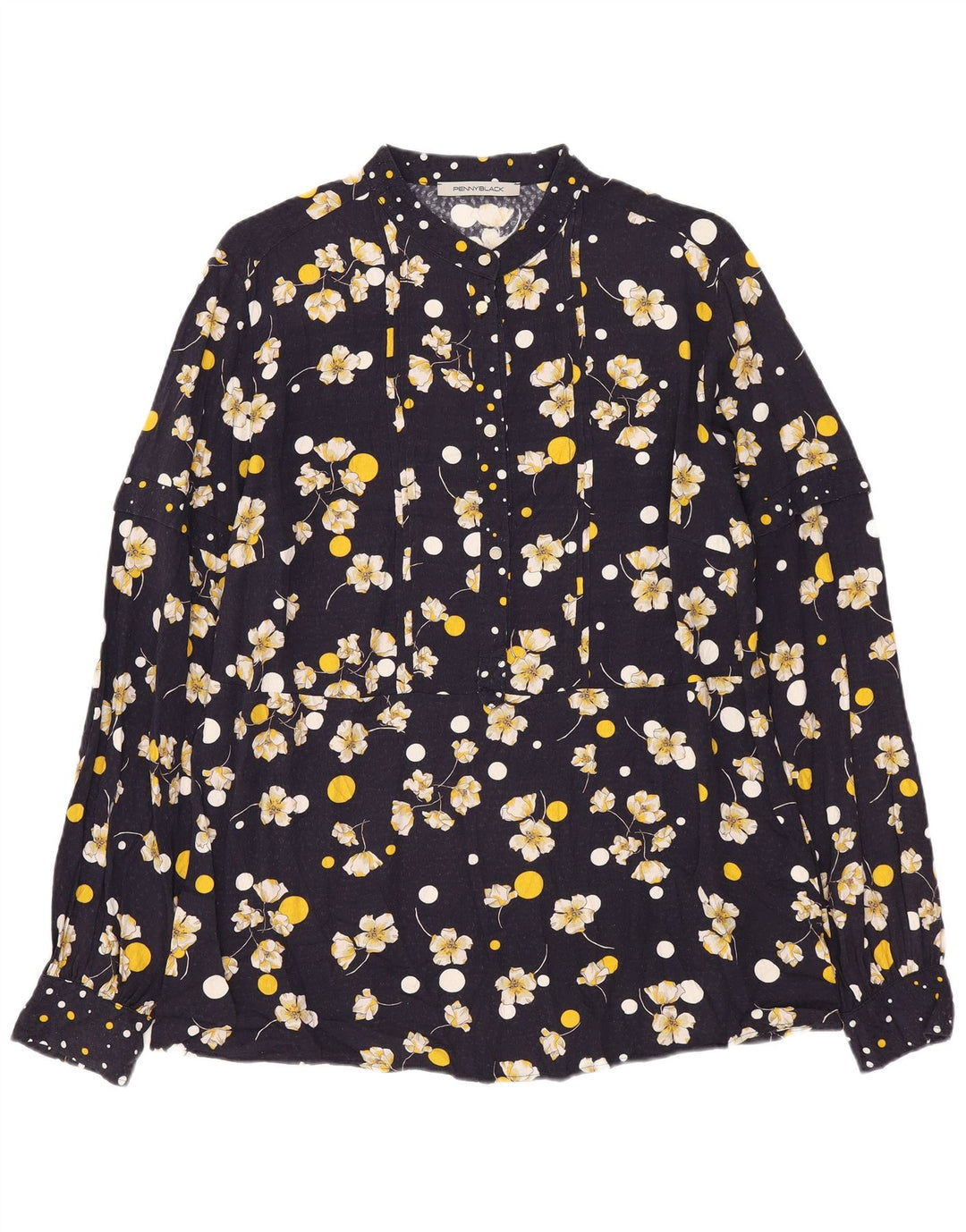 Penny Black - Jersey para mujer, talla 40, talla grande, viscosa floral, color azul marino