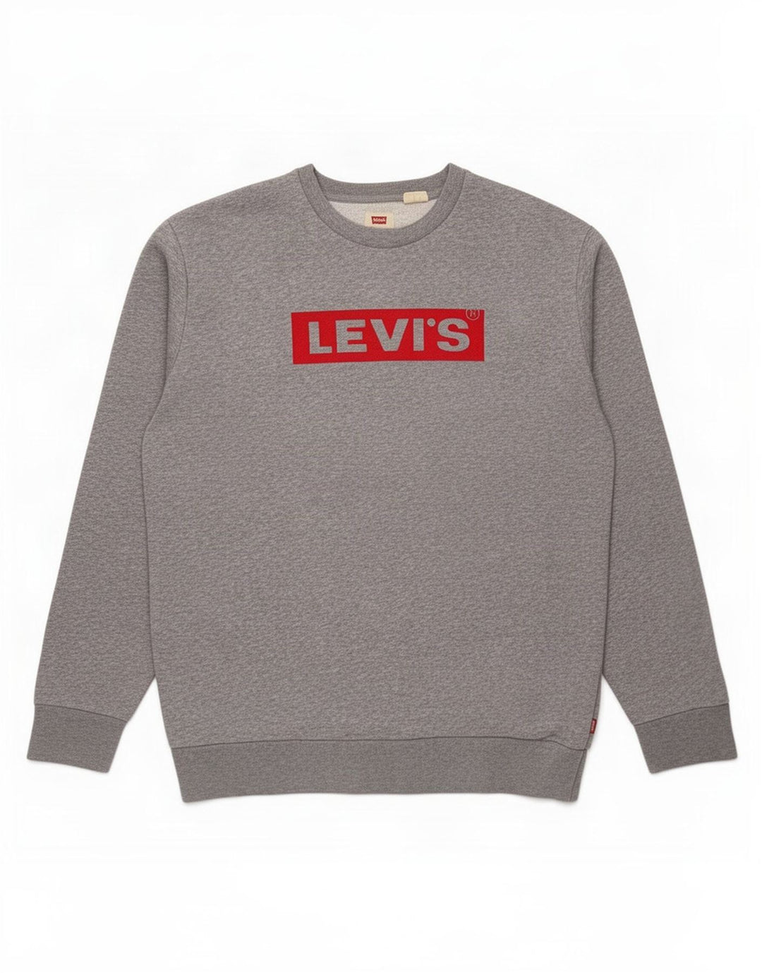 Levi's Hombre Sudadera Gráfica Jumper De Algodón Moteado Gris Medio