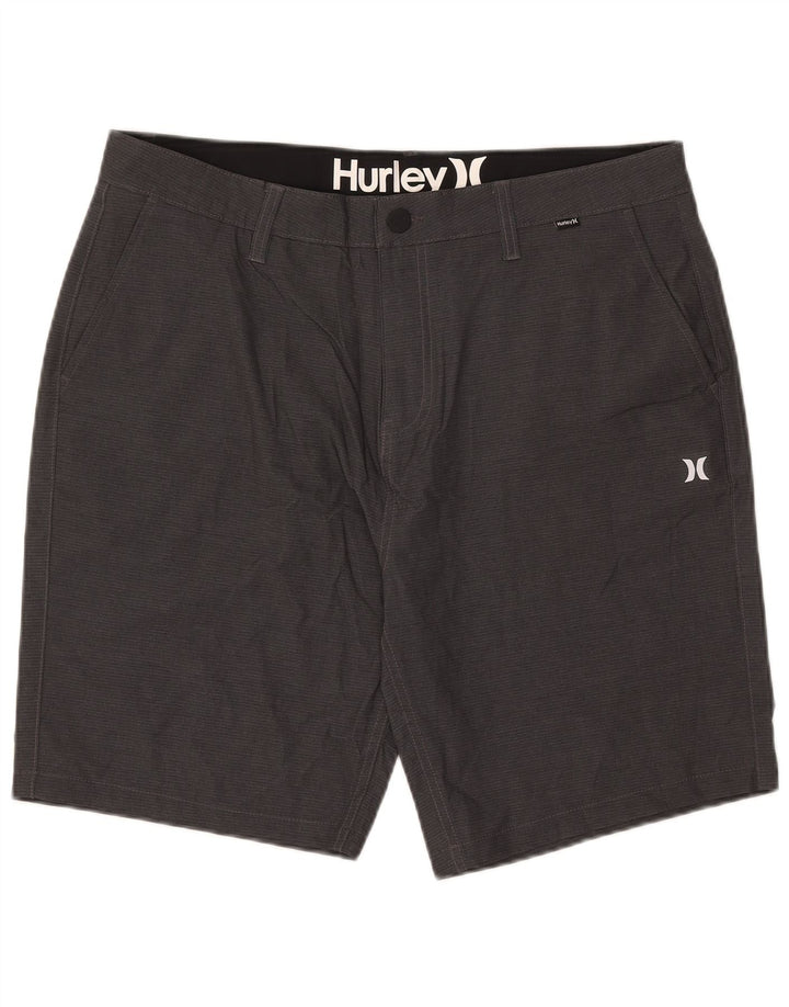 Hurley Pantalones cortos chinos para hombre W36 Poliéster gris grande