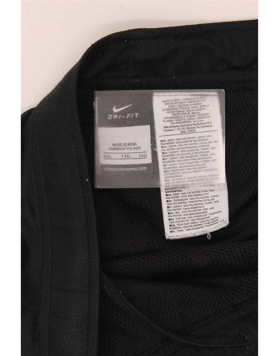 Nike - Pantalón de chándal Dri Fit para hombre, talla 2XL, poliéster negro
