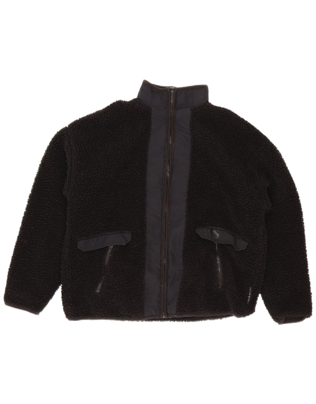 Dunnes Stores Chaqueta polar extragrande para mujer UK 10 Small Poliéster negro