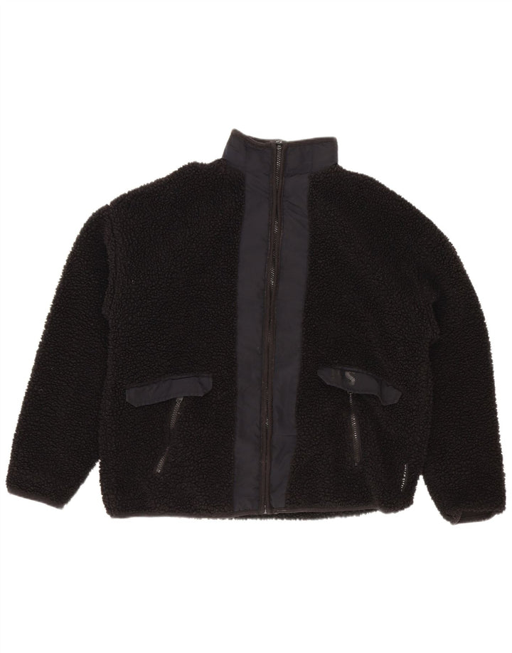 Dunnes Stores Chaqueta polar extragrande para mujer UK 10 Small Poliéster negro