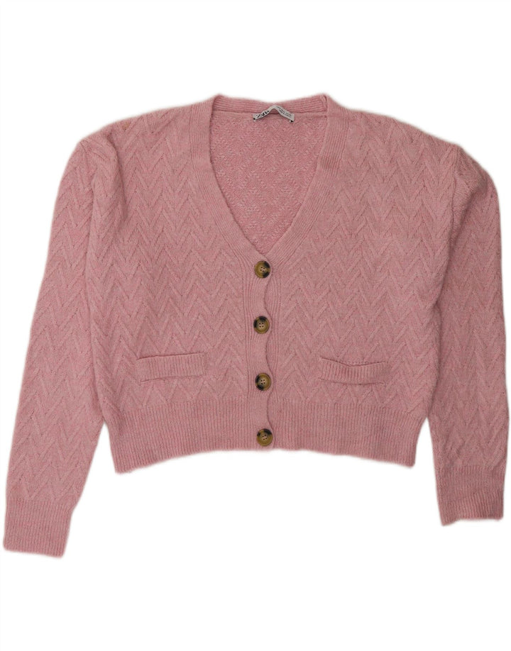 Zara Mujer Suéter Cárdigan Extragrande UK 10 Small Rosa