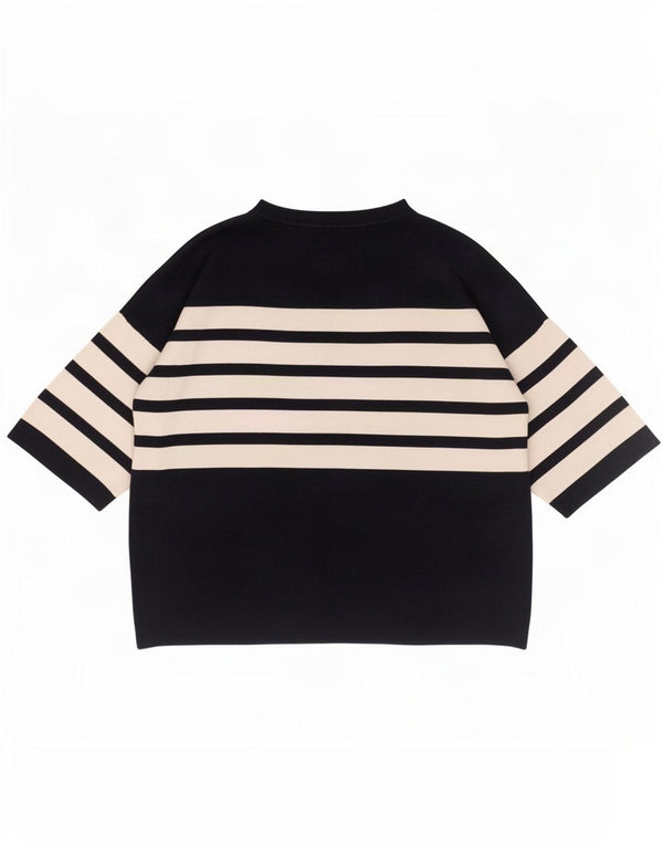 Marks & Spencer Womens Short Sleeve Boat Neck Jumper Sweater UK 10 Small Na