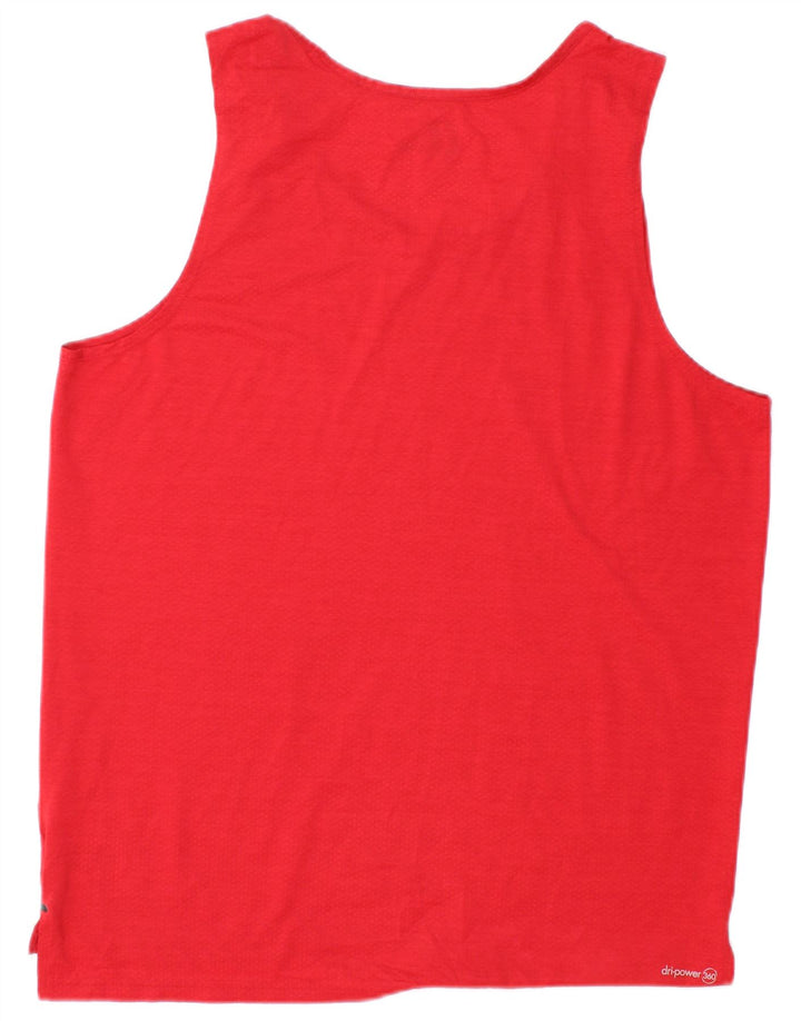 RUSSELL ATHLETIC Camiseta sin mangas Dri-Power para hombre Poliéster rojo mediano