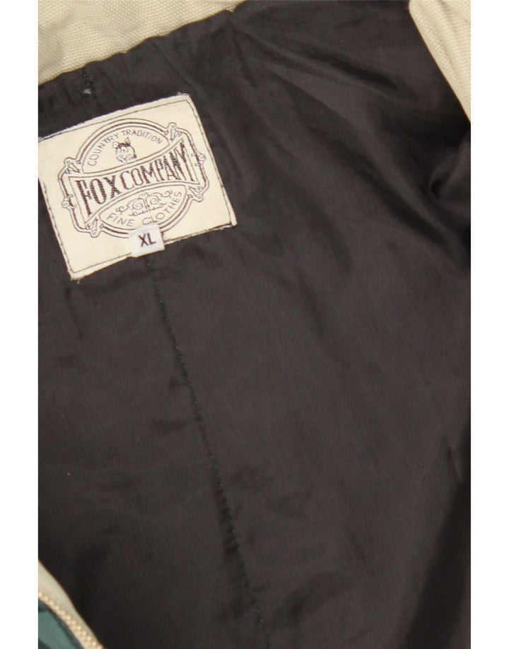 Chaqueta bomber vintage para hombre Reino Unido 42 XL Bloque de color beige