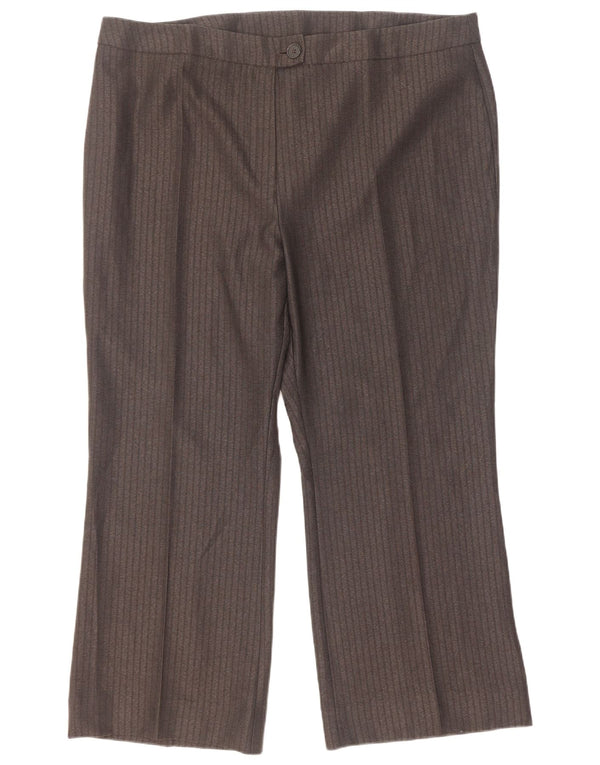 Marks & Spencer Womens High Waist Casual Trousers UK 20 2XL W42 L28 Grey