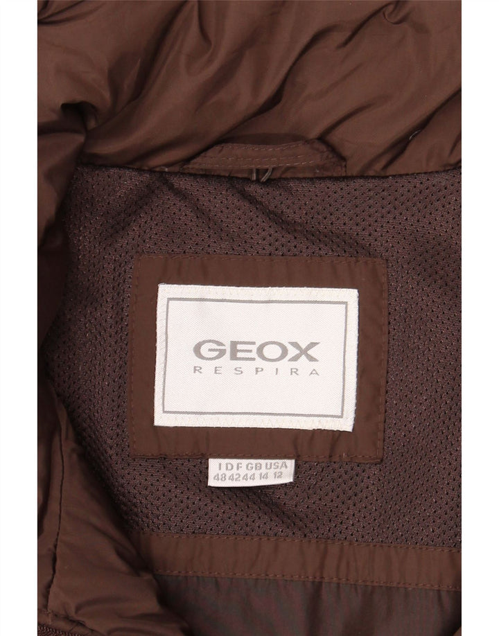 GEOX Abrigo acolchado Respira para mujer Reino Unido 44 Grande Marrón
