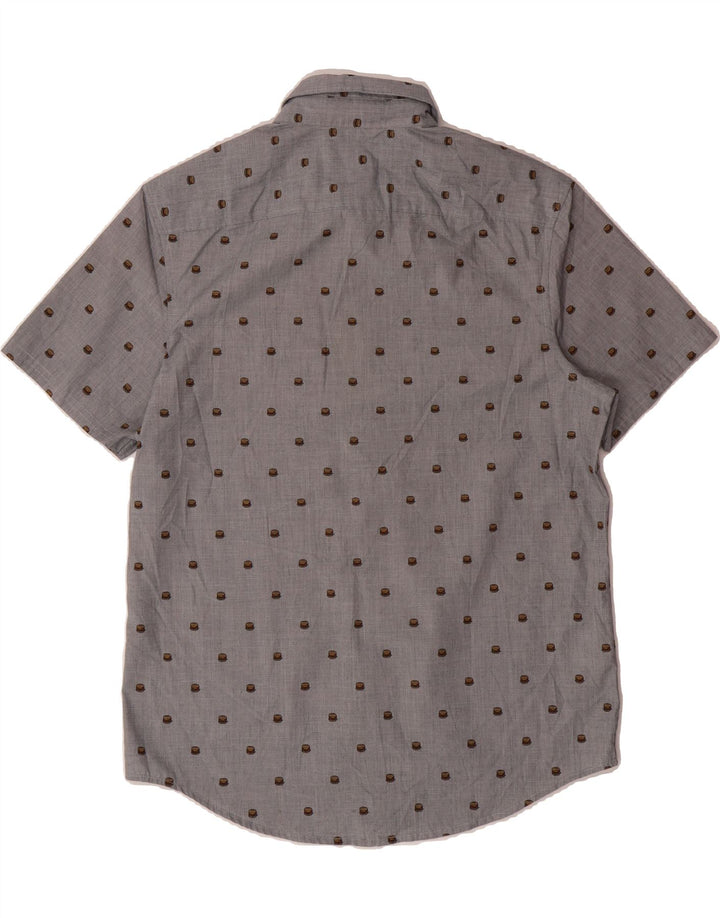 PENGUIN Mens Heritage Slim Fit Short Sleeve Shirt Medium Grey Cotton Vintage Penguin and Second-Hand Penguin from Messina Hembry 