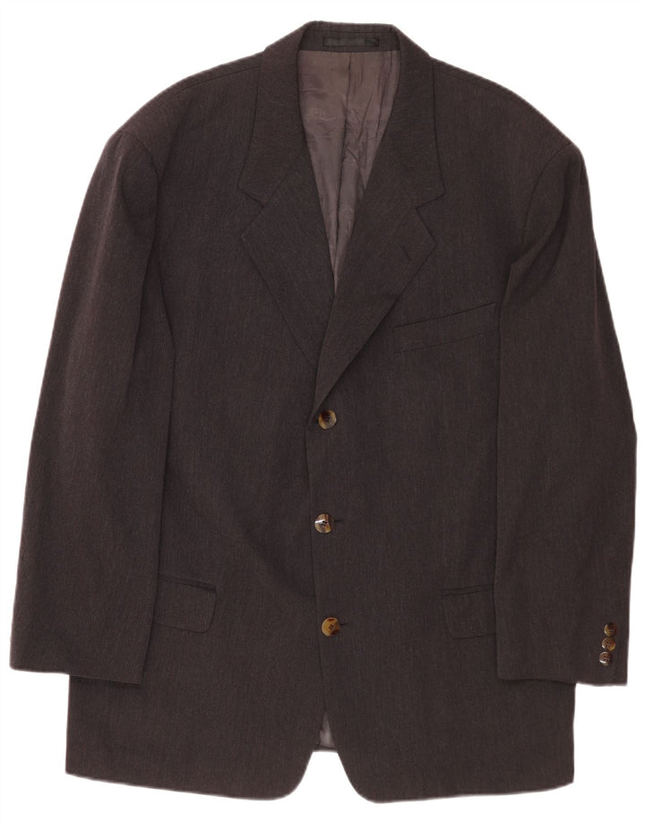 Hugo Boss Chaqueta tipo blazer de 3 botones para hombre EU 54 2XL Lana virgen gris
