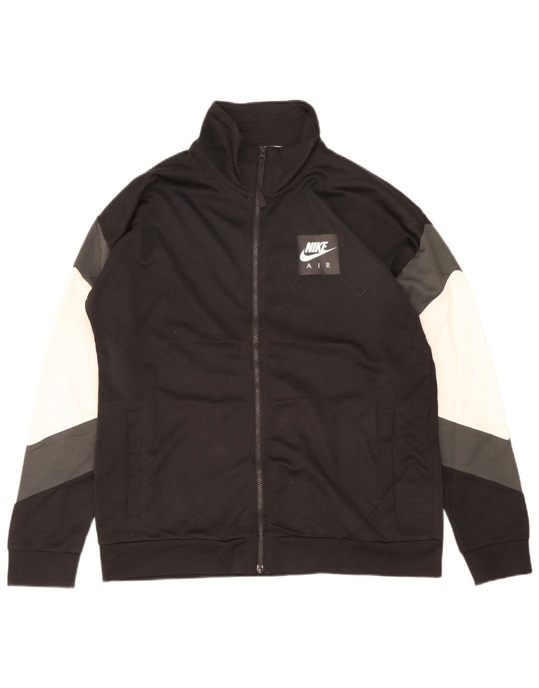 NIKE Mens Graphic Chándal Top Chaqueta Grande Negro Colorblock Poliéster