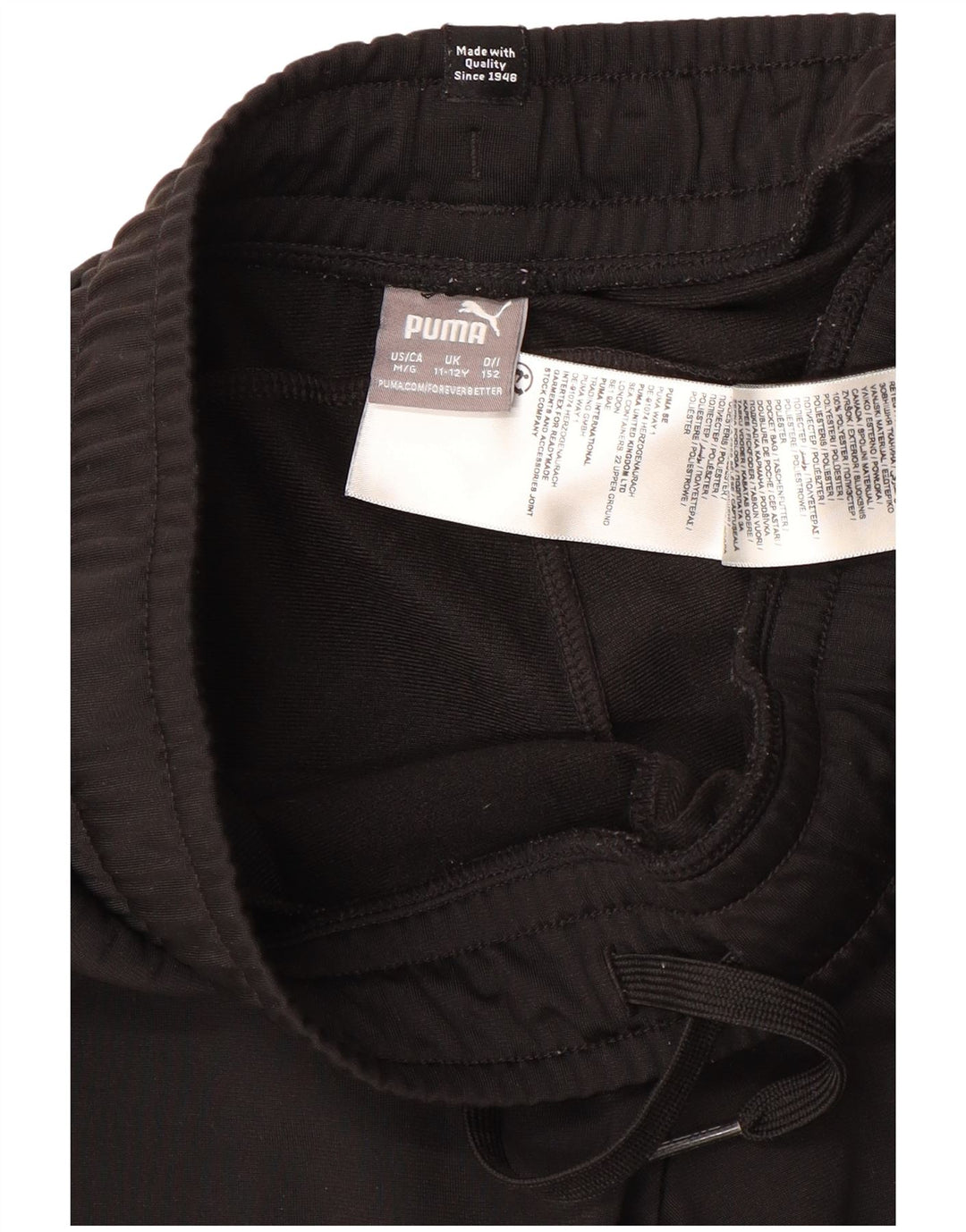 PUMA Pantalón de chándal para niño Joggers 11-12 años Negro Poliéster