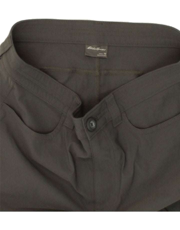 EDDIE BAUER Womens Capri Trousers US 12 Large W32 L20  Grey Nylon Vintage Eddie Bauer and Second-Hand Eddie Bauer from Messina Hembry 