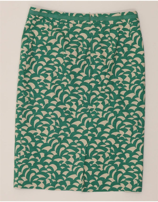 Falda recta con estampado abstracto para mujer de Boden UK 44 Large W32 Algodón verde