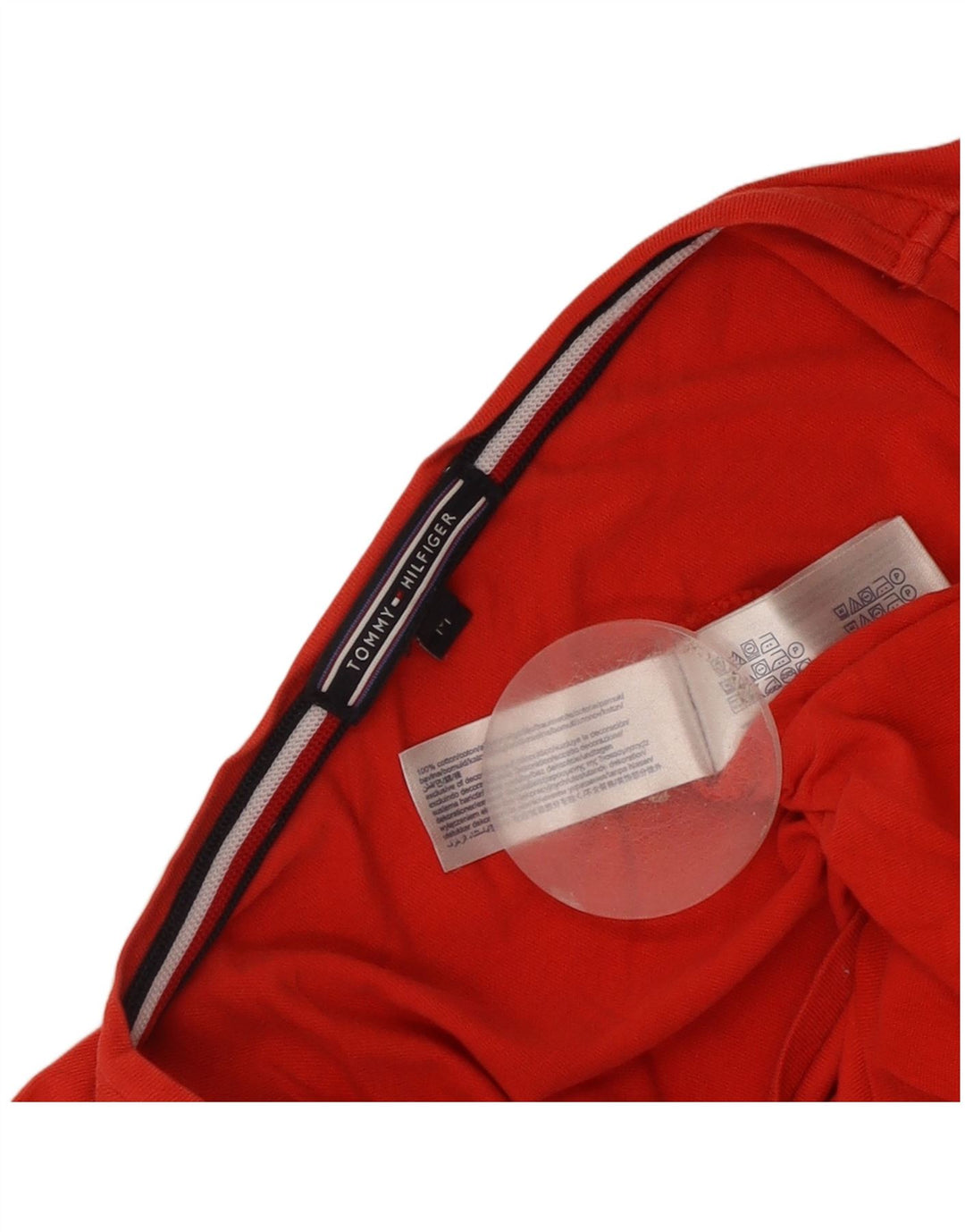 Tommy Hilfiger Camiseta para mujer Top UK 14 Mediano Rojo Algodón