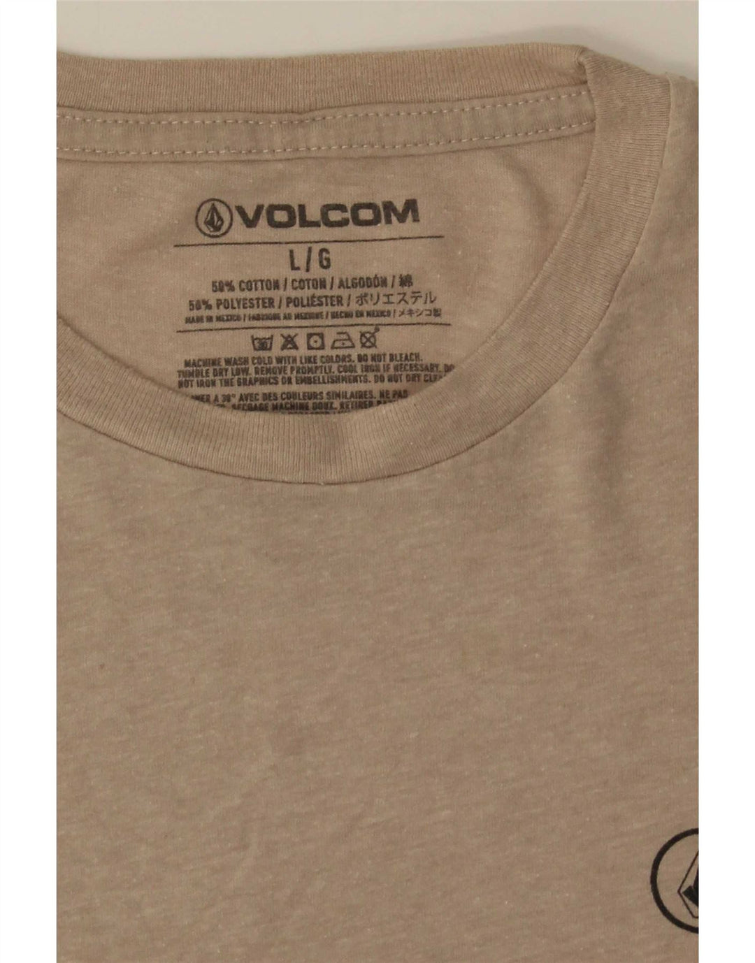 Camiseta Volcom Hombre Top Large Beige Algodón