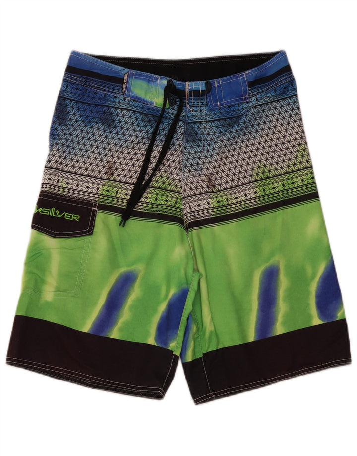 Quiksilver Bañador con gráfico para hombre, tamaño mediano, multicolor, color block