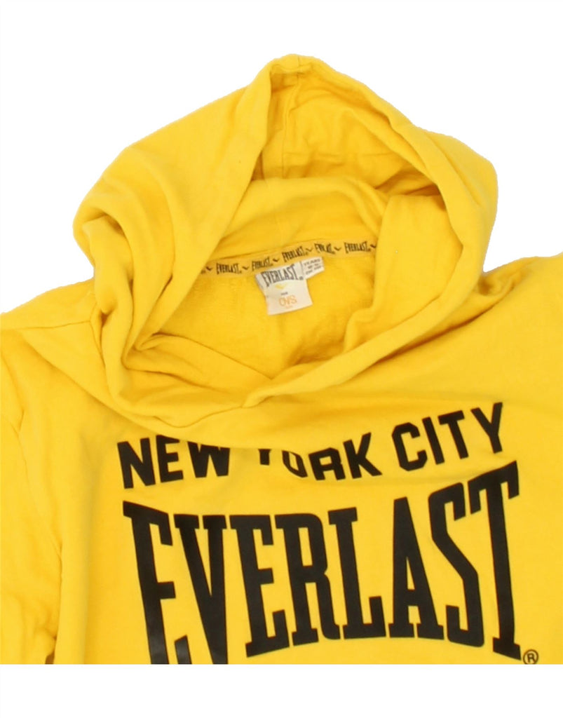 EVERLAST Boys New York City Graphic Hoodie Jumper 10-11 Years Yellow Vintage Everlast and Second-Hand Everlast from Messina Hembry 