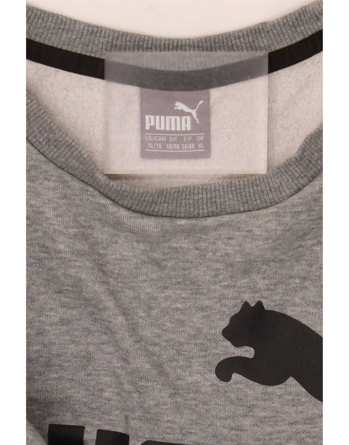 Puma Hombre Sudadera Gráfica Jumper XL Gris Moteado