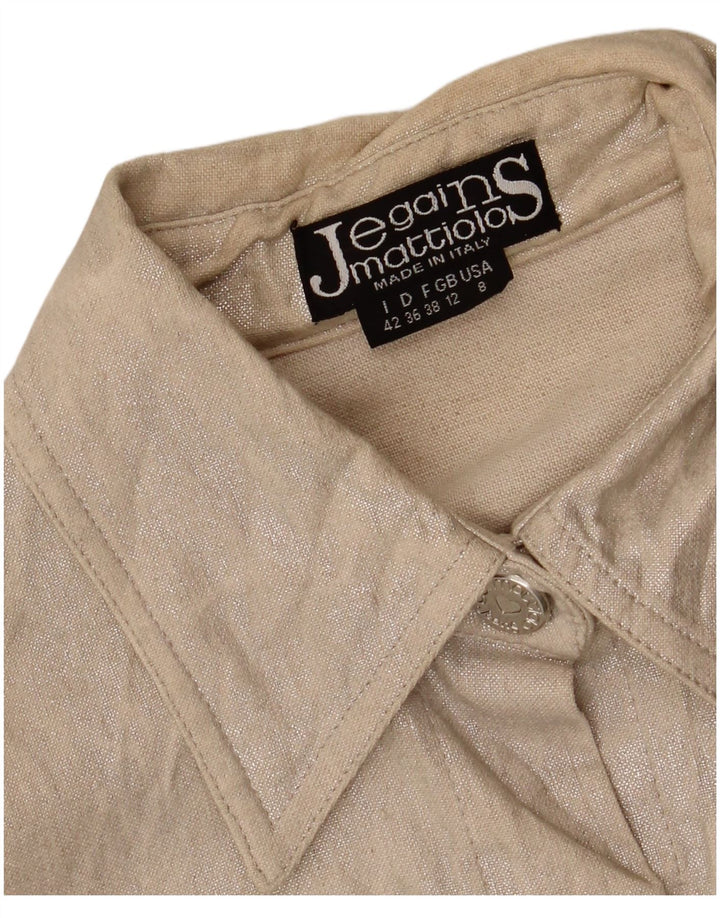 Jegains Mattiolo Chaqueta Bomber para Mujer UK 12 Medium Beige Linen