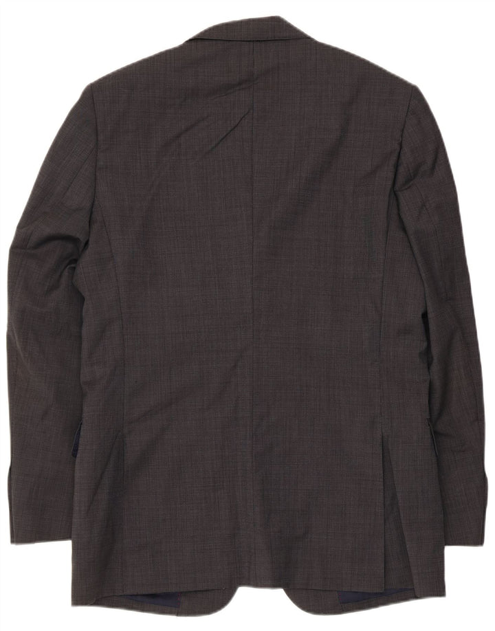 ZARA Chaqueta tipo blazer de 3 botones para hombre EU 46 Small Grey Wool