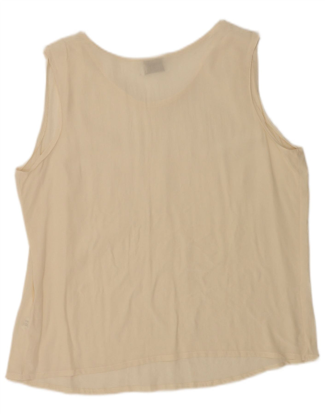 Blusa Cristaldi Mujer Sin Mangas Top IT 50 XL Seda Beige