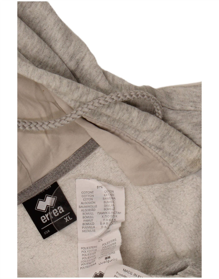 ERREA Sudadera con capucha y cremallera para mujer XL Algodón gris