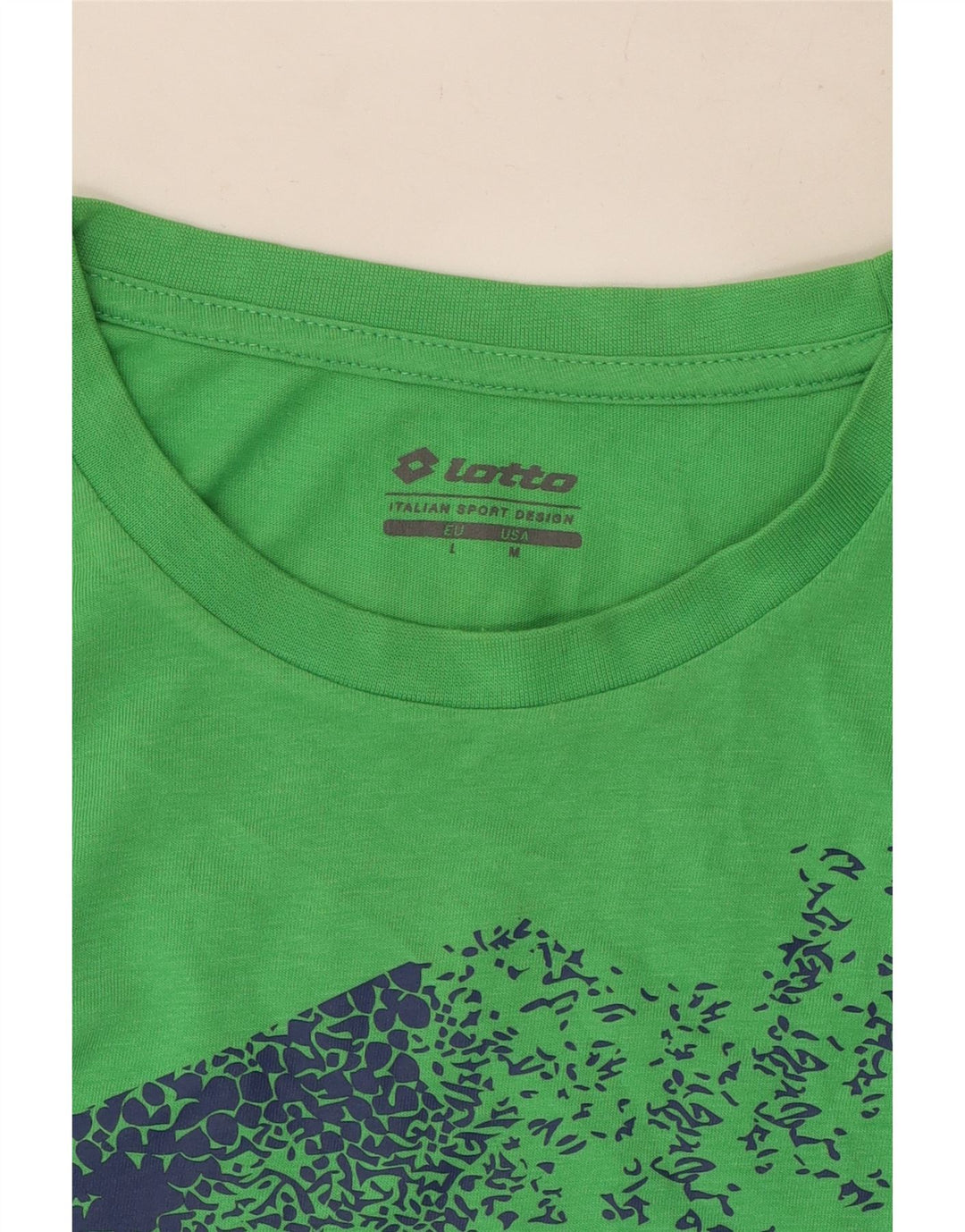 Lotto Hombre Camiseta Gráfica Top Verde Medio