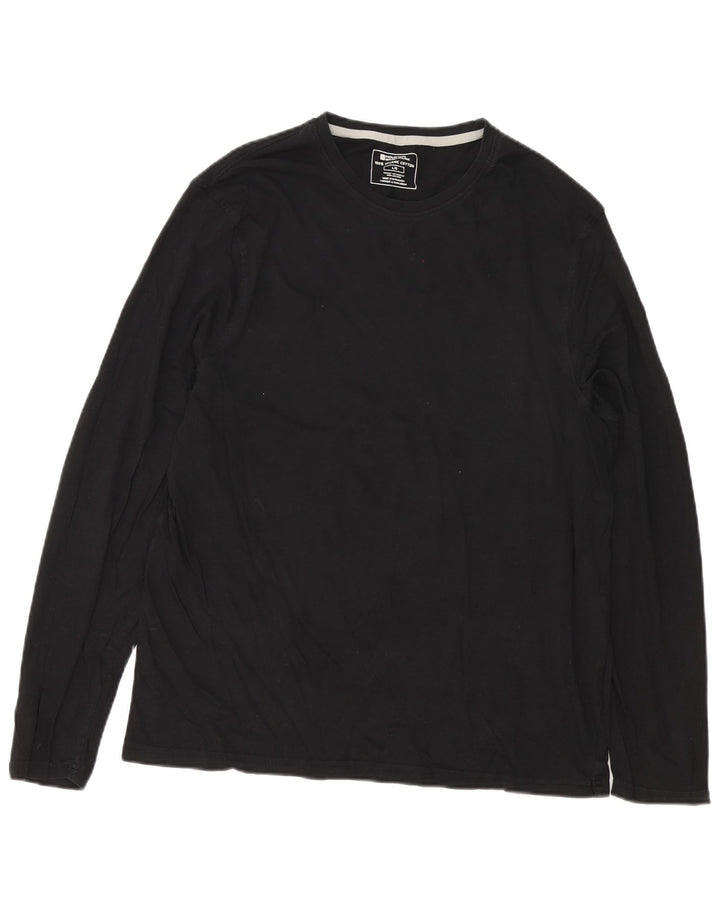 Camiseta para hombre de manga larga de algodón negro grande de Mountain Warehouse