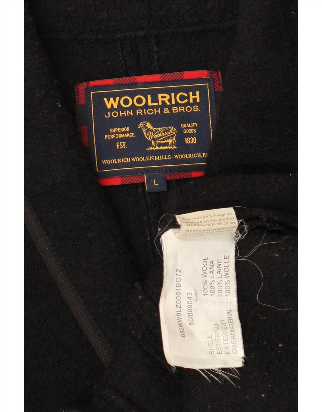 Woolrich Chaqueta tipo blazer de 4 botones para mujer UK 44 Grande Lana negra