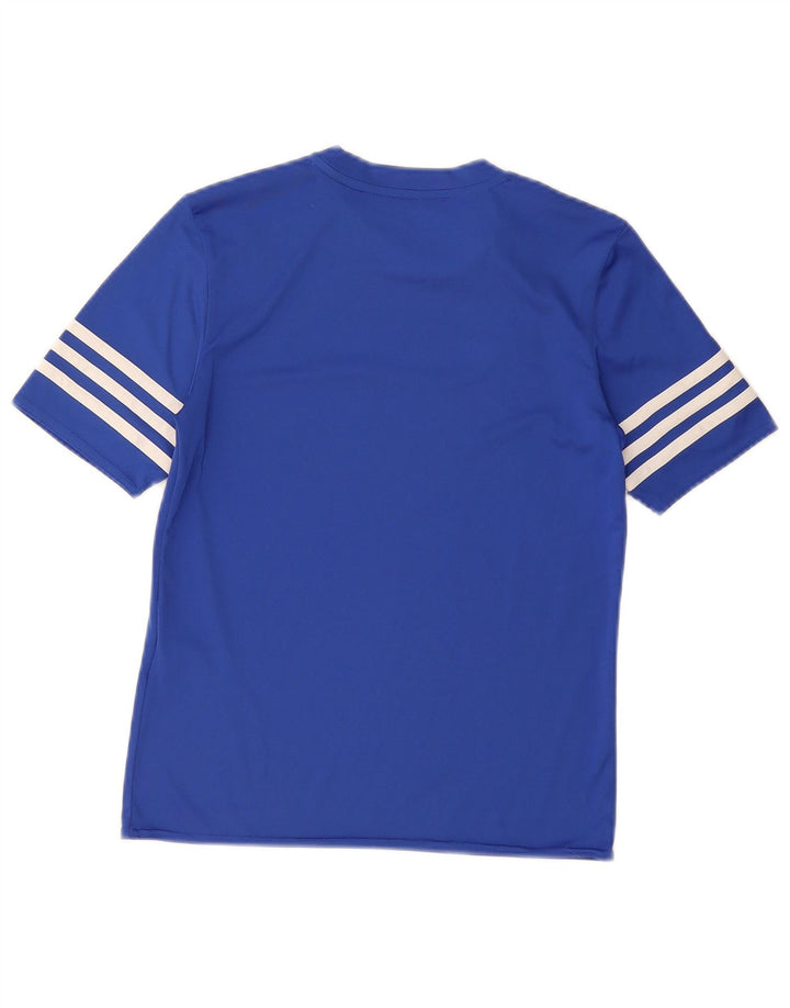 Adidas Boys Climalite Camiseta Top 11-12 años Grande Azul Poliéster