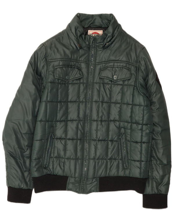 Kenvelo Chaqueta acolchada para hombre UK 40 Grande Poliéster verde
