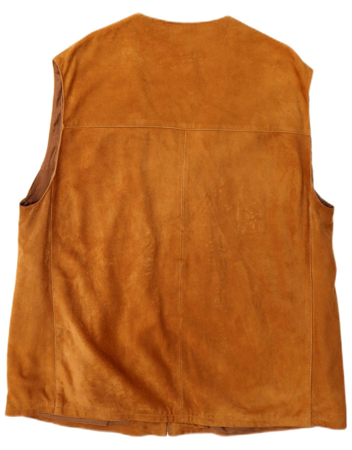 Vintage hombres ante Gilet Reino Unido 40 marrón grande