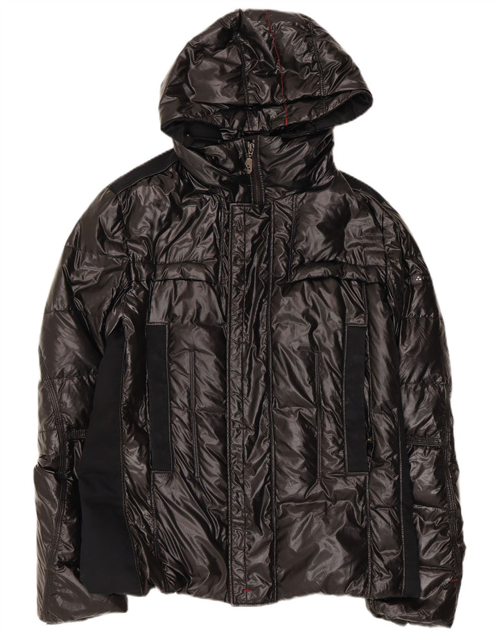 PEUTEREY Chaqueta acolchada con capucha para hombre EU 48 Small Poliamida negra