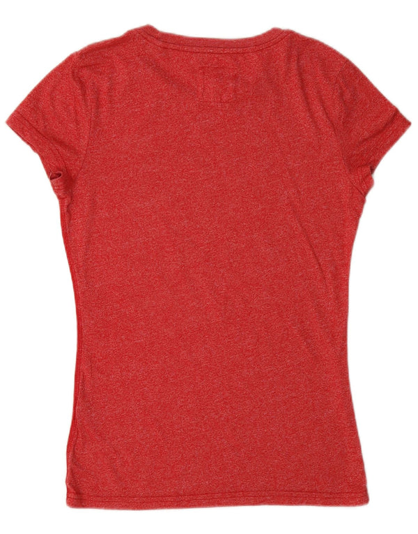 Jack Wills Camiseta gráfica para mujer Top UK 10 Small Red Cotton