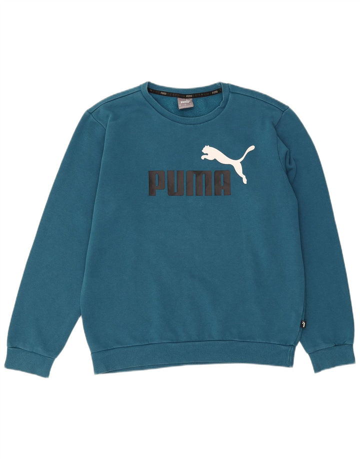 Puma Sudadera Gráfica Jumper De Algodón Azul Medio |