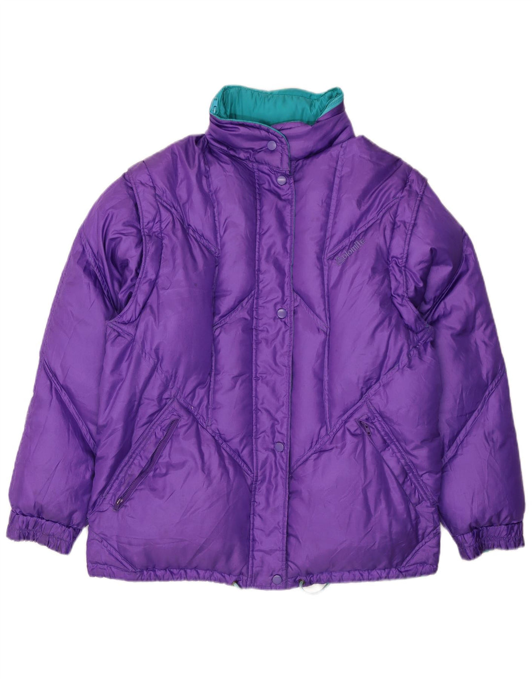 Dolomite Chaqueta acolchada reversible con capucha para mujer UK 46 Poliéster azul grande