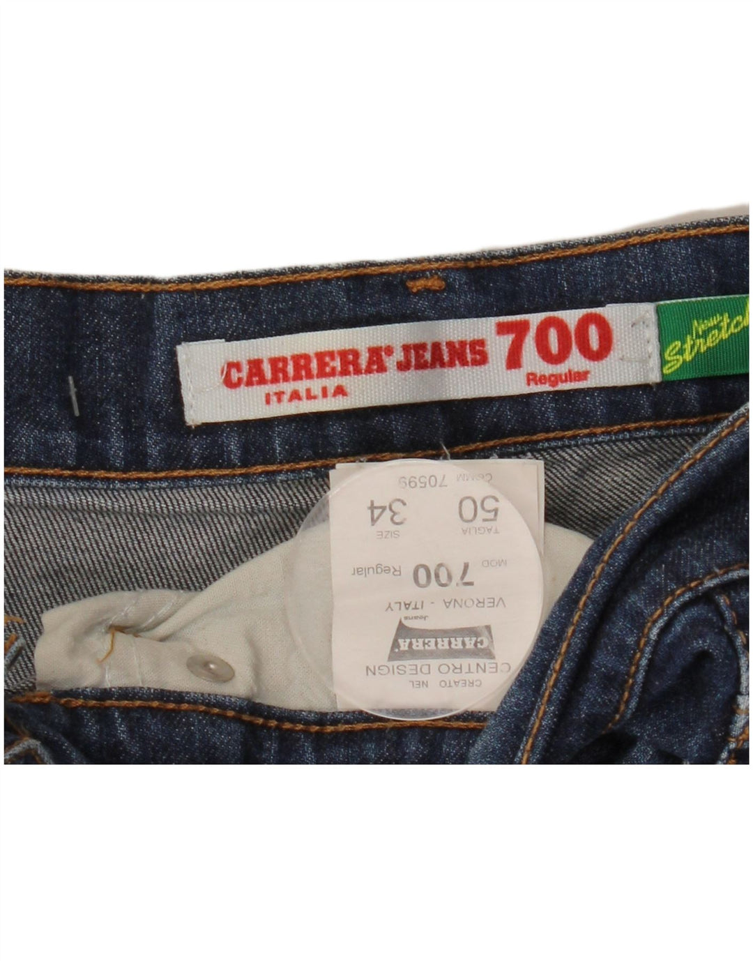 Carrera Jeans rectos 700 para hombre W34 L30 Algodón azul marino