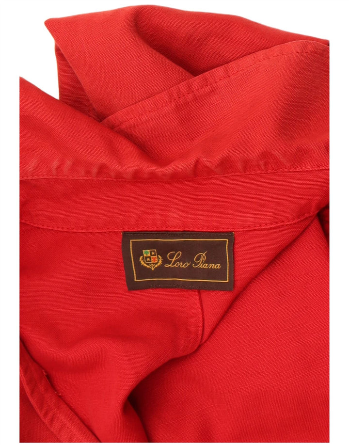 Chaqueta utilitaria para mujer Loro Piana IT 44 Medium Red Linen