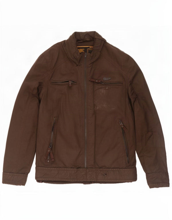 Superdry Chaqueta Bomber De Algodón Encerado Para Hombre UK 40 Large Khaki