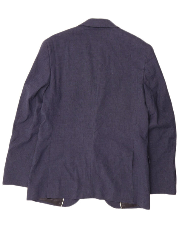 Marks & Spencer Chaqueta tipo blazer de 2 botones para hombre UK 38 Azul medio Pata de gallo
