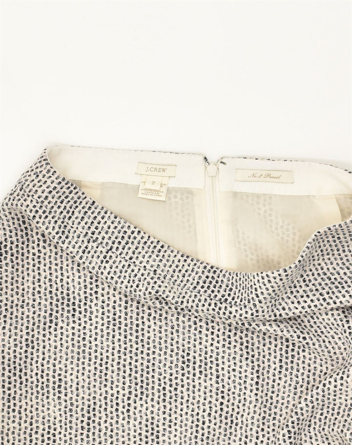 J. CREW Womens Straight Skirt US 2 XS W28 Grey Cotton | Vintage J. Crew | Thrift | Second-Hand J. Crew | Used Clothing | Messina Hembry 
