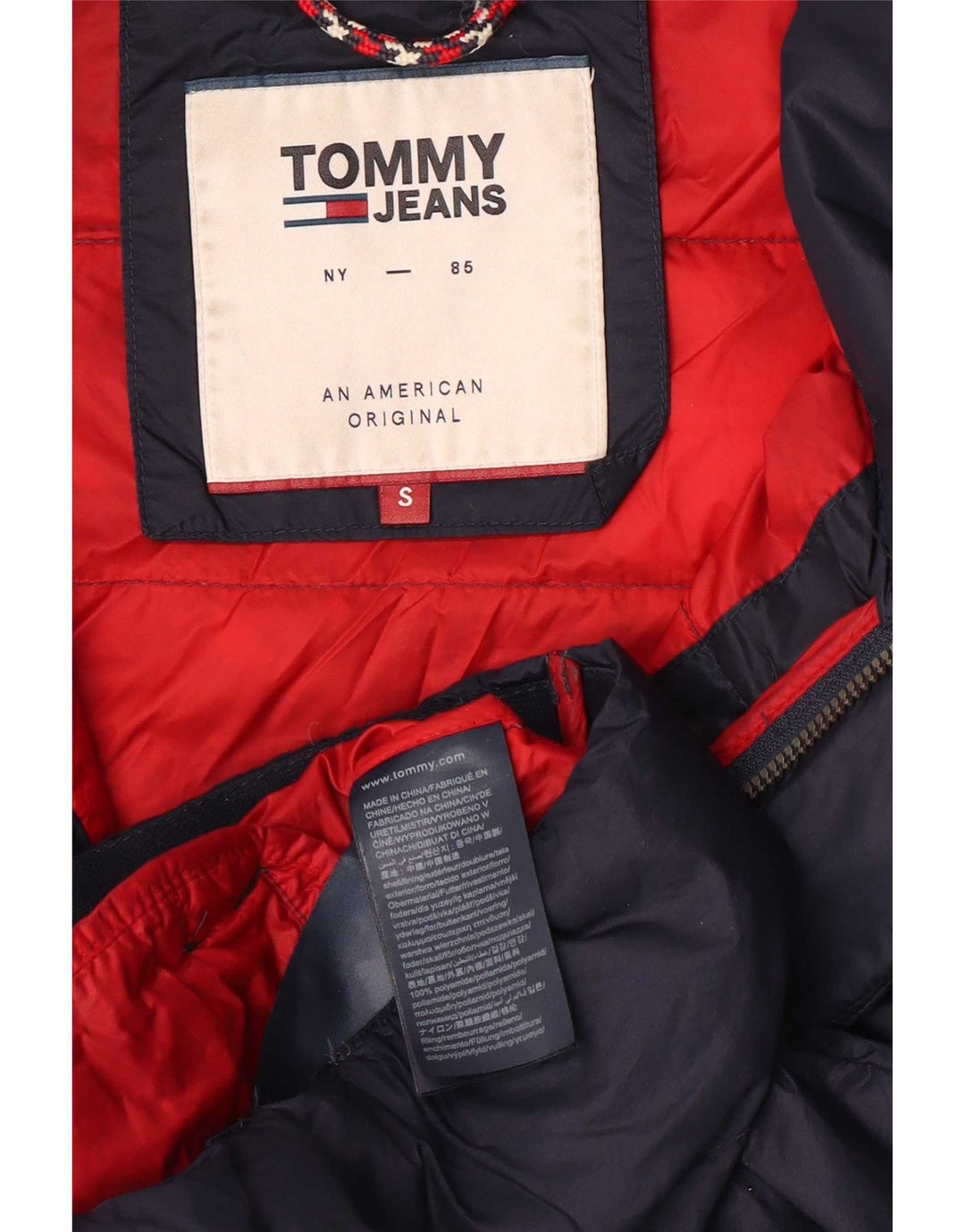 Tommy Hilfiger Chaqueta acolchada para hombre UK 36 Small Poliamida azul marino