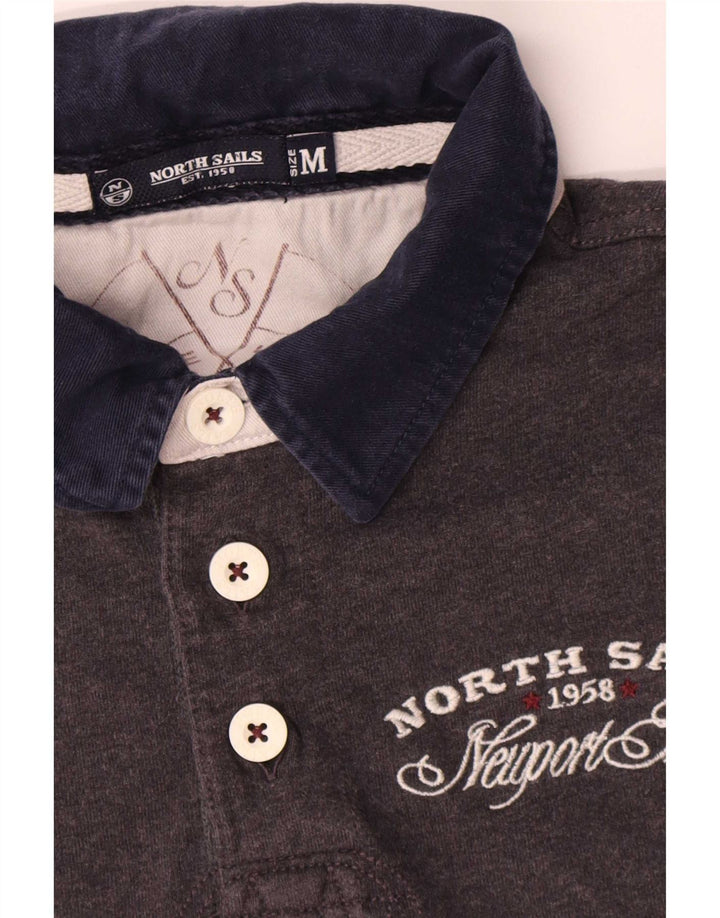 Polo De Rugby Con Gráfico De Hombre North Sails Gris Medio Color Block